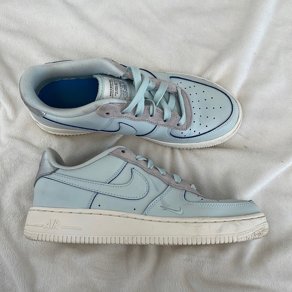 Blue Nike Air Force One’s